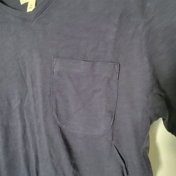 Goodthreads Mens Navy Blue Short Sleeve Pocket Casual V Neck T Shirt Size XSmall - Picture 5 of 9